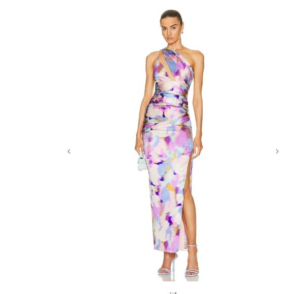 NICHOLAS Dresses & Skirts - Nicholas Brielle Draped Asymmetric Gown